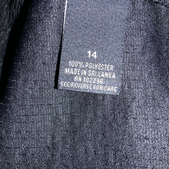 Collection Dressbarn Black Ruched Cross Over Dress Size 14 shawl collar - Picture 8 of 9